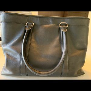 Coach leather laptop tote